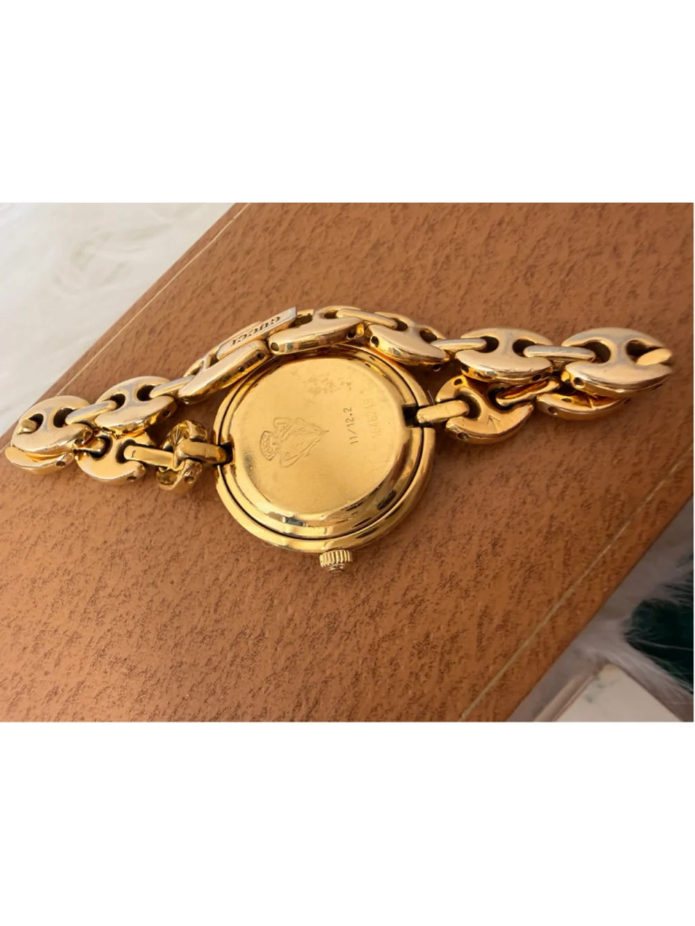 Gucci Interchangeable Bezel Horsebit link Watch, w/ 12 bezels, box & paperwork